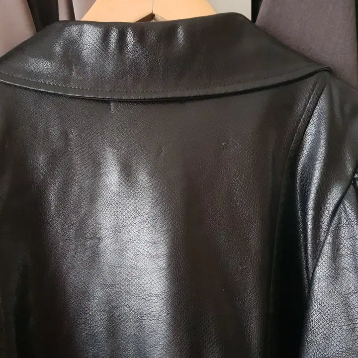 [BUNJANG] Short Faux Leather Jacket / 빅카라 퍼프 벌룬 가죽자켓 숏자켓