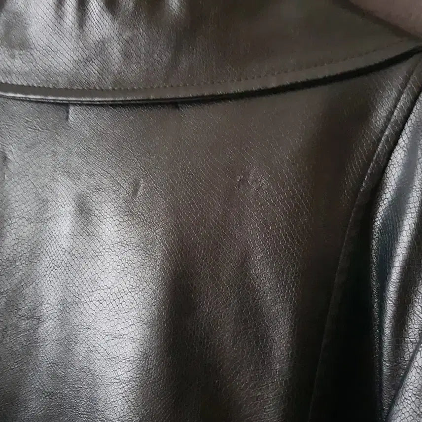 [BUNJANG] Short Faux Leather Jacket / 빅카라 퍼프 벌룬 가죽자켓 숏자켓