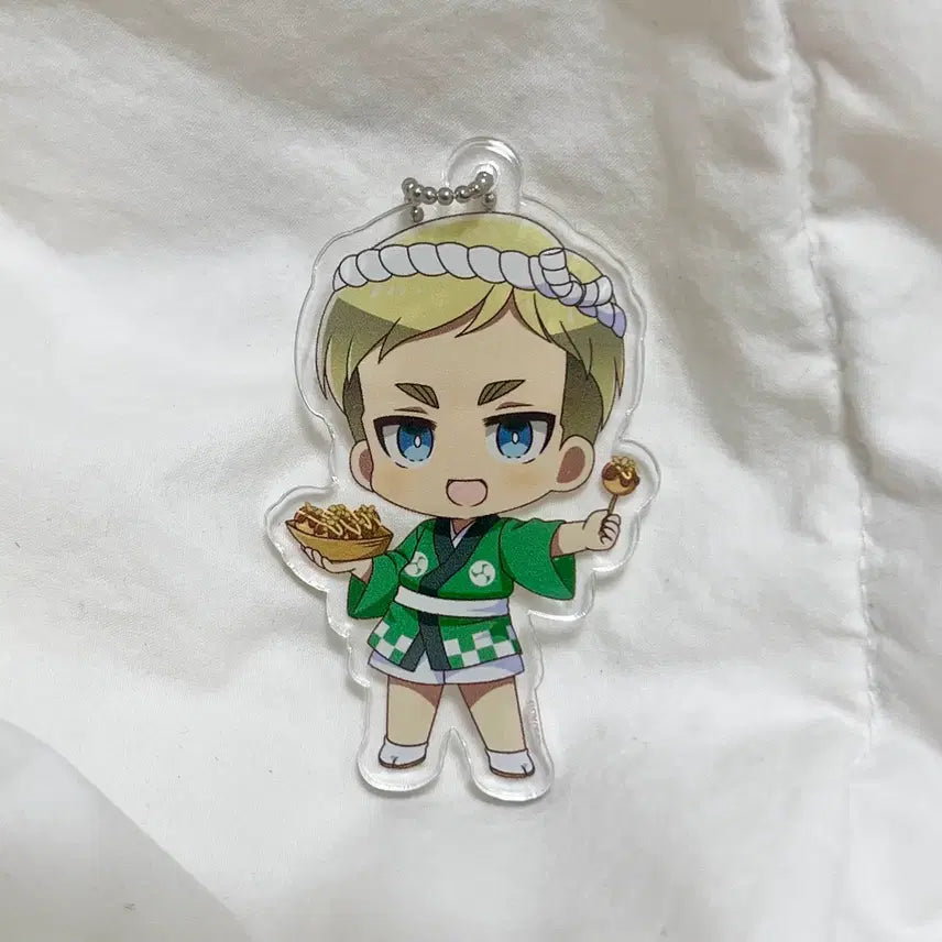 [BUNJANG] Attack on Titan Erwin Acrylic Keyring / 진격의 거인 타코야끼 엘빈 아크릴키링 프린세스 카페 정품