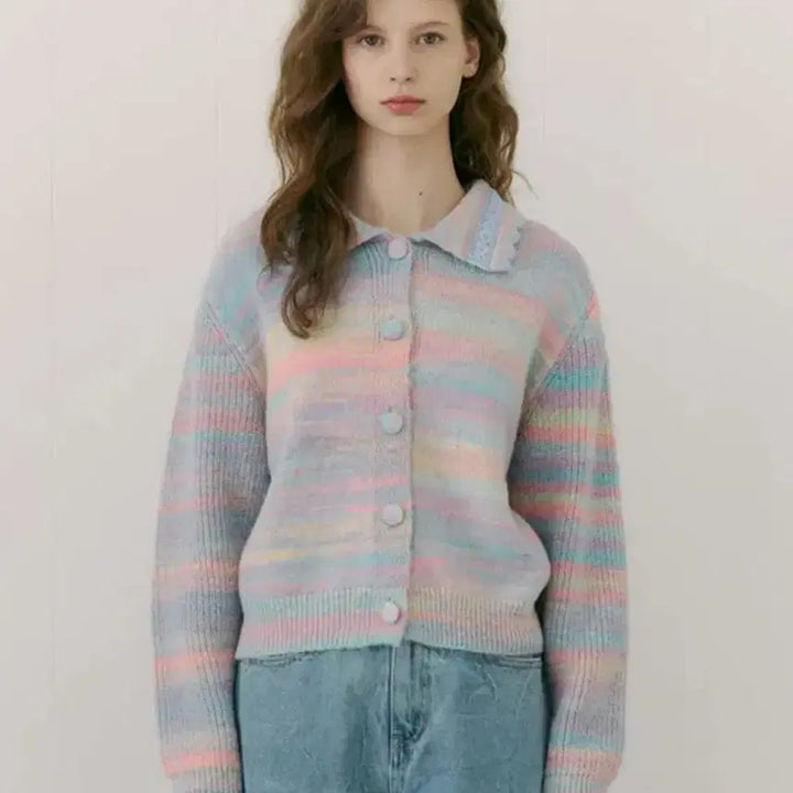 [BUNJANG] Voca Vaca Gradient Knit Cardigan / 보카바카 그라데이션 니트