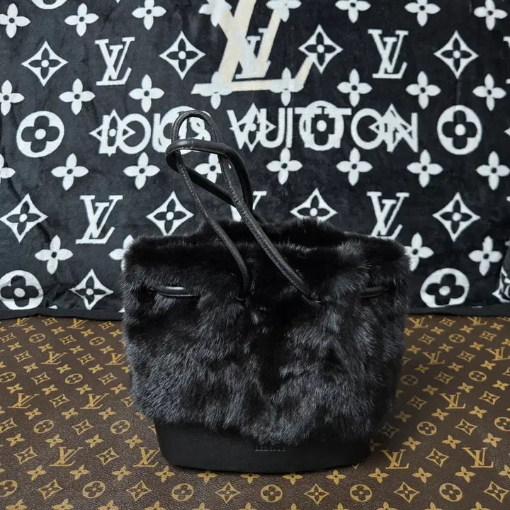 [BUNJANG] Natural Full Skin Mink Tote &amp; Shoulder Bag / (새상품)천연 풀스킨 밍크 복조리 토트&amp;숄더백