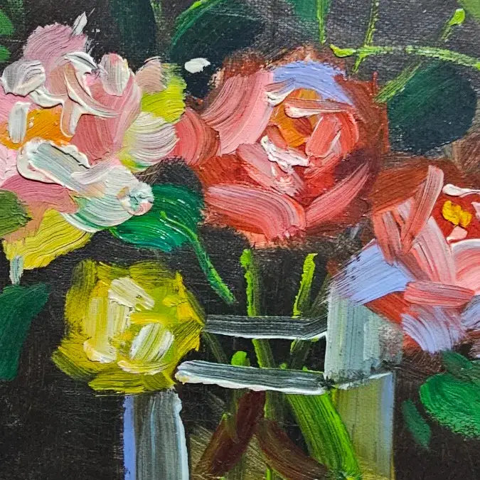 [BUNJANG] Rose Oil Painting in Vintage Frame / 장미 유화작품
