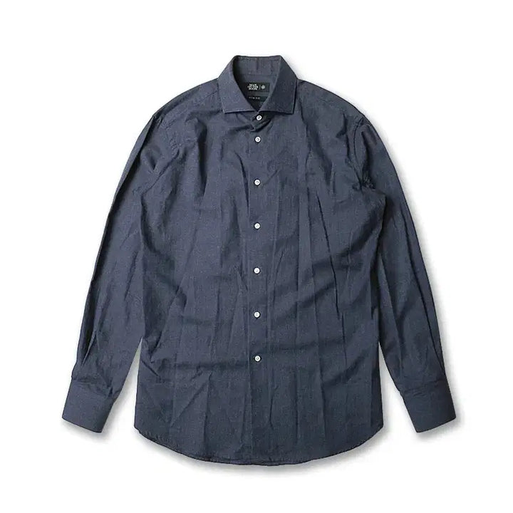 [BUNJANG] Man On The Boon Fade Navy Cotton Flannel Shirt / 맨온더분 [Man On The Boon] 페이드 네이비 코튼 셔츠 플란넬