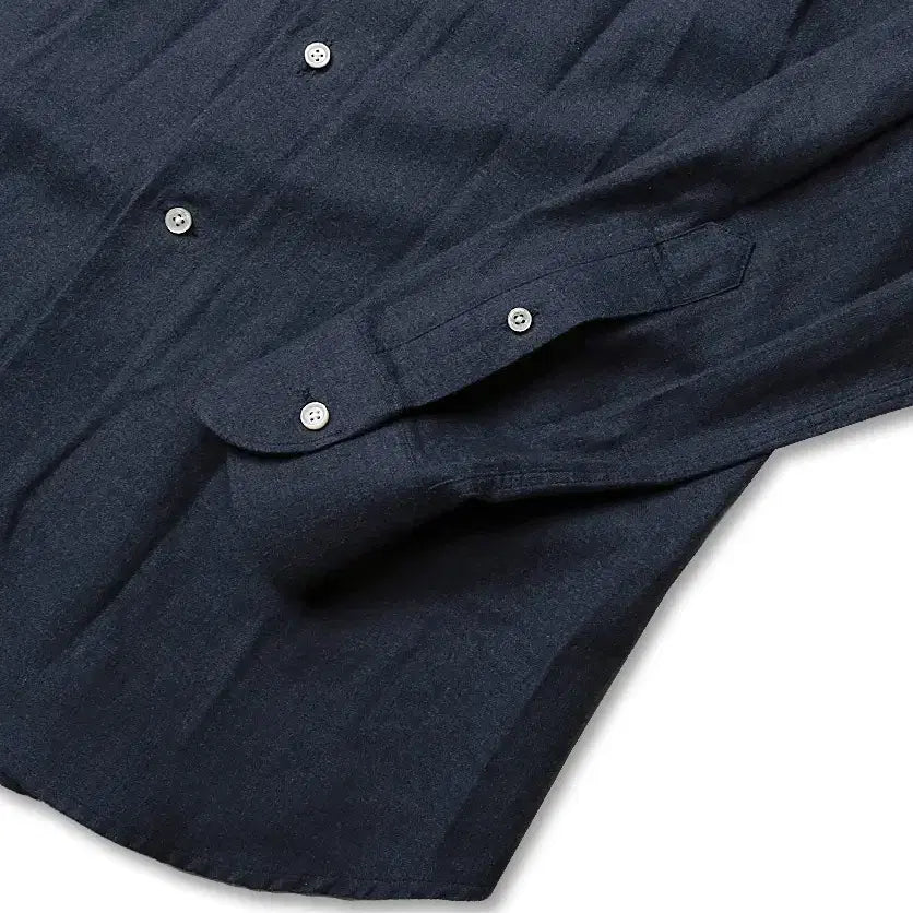 [BUNJANG] Man On The Boon Fade Navy Cotton Flannel Shirt / 맨온더분 [Man On The Boon] 페이드 네이비 코튼 셔츠 플란넬