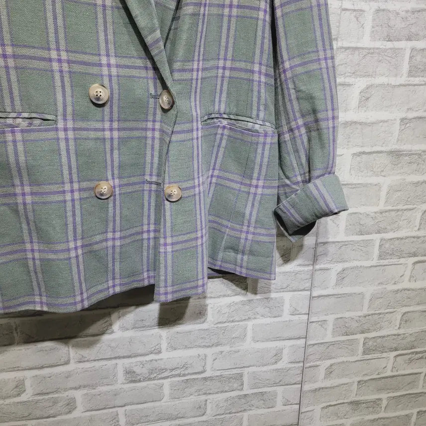 [BUNJANG] Checkered Jacket Size 55 / ㄹ252 체크 자켓 55