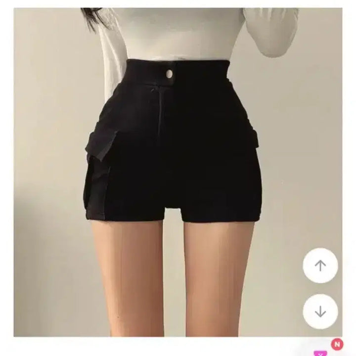 [BUNJANG] Unbranded Cargo Shorts (Black) / 스판 옆포켓 카고 반바지 팬츠 숏팬츠 (블랙)