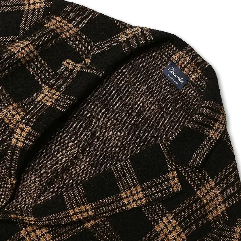 [BUNJANG] Drumohr Lana Wool Check 3B Jacket Cardigan / 드루모어 [Drumohr] 라나 울 체크 럭셔리 3B 자켓 가디건 이태리