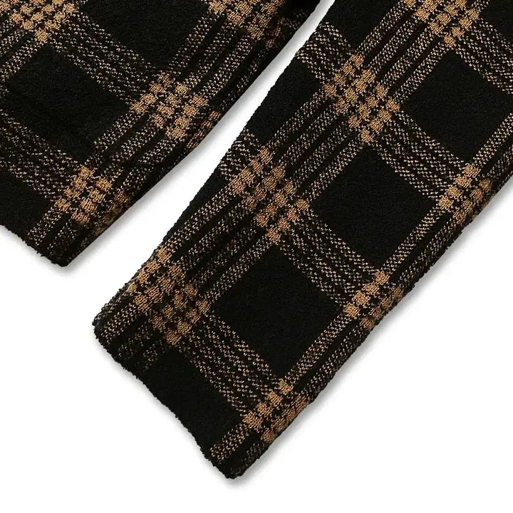 [BUNJANG] Drumohr Lana Wool Check 3B Jacket Cardigan / 드루모어 [Drumohr] 라나 울 체크 럭셔리 3B 자켓 가디건 이태리