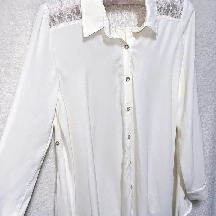 [BUNJANG] Ingni Romantic Gyaru Ivory Lace See-through Blouse Shirt / 잉그니 로맨틱갸루 로걀 아이보리 레이스 시스루 블라우스 셔츠 양산형 핀터