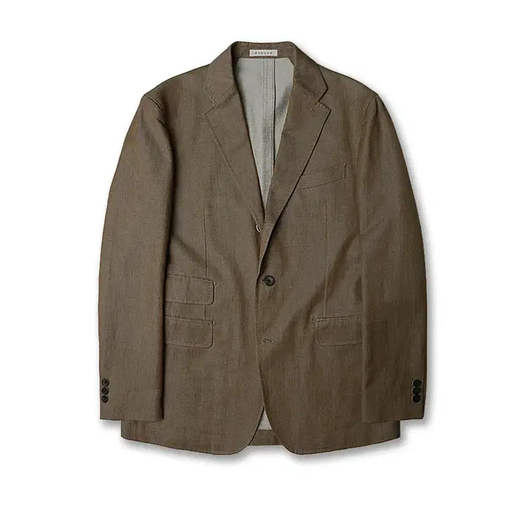[BUNJANG] Etonne Linen Cotton Leomaster Deep Beige Jacket &amp; Vest Set / 에토네 [Etonne] 린넨 코튼 레오마스터 딥 베이지 자켓 &amp; 베스트