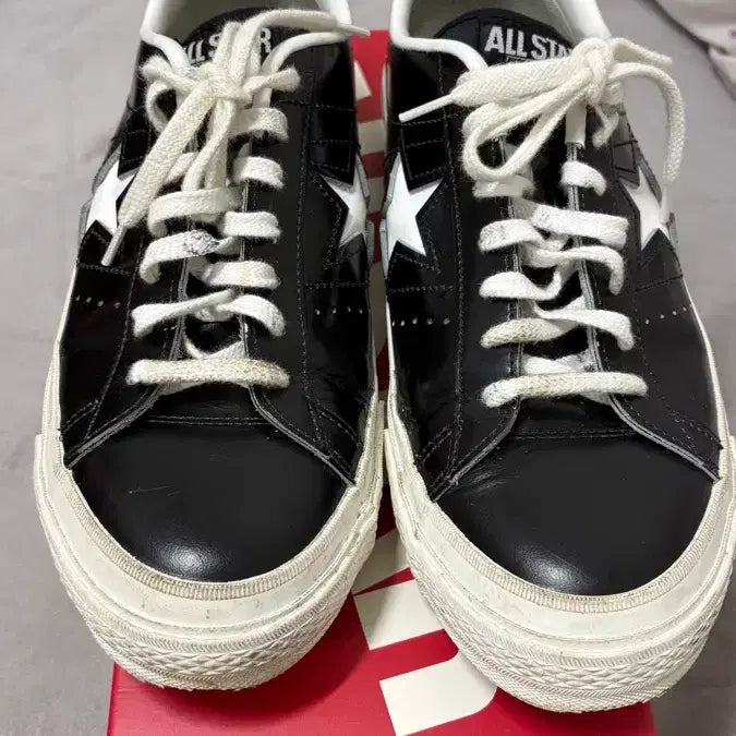[BUNJANG] Converse Japan One Star Leather Sneakers / (265) 컨버스재팬 원스타 레더 265 블랙화이트