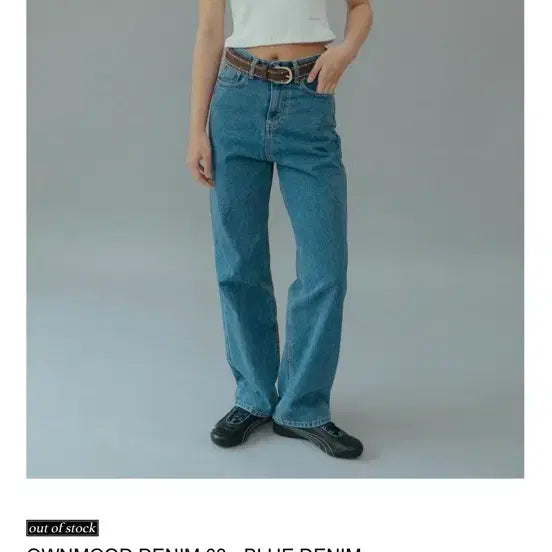 [BUNJANG] Onmood Blue Denim Straight Fit Jeans (Size S) / 온무드 데님 블루데님 청바지 S