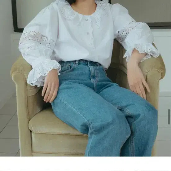 [BUNJANG] Onmood Blue Denim Straight Fit Jeans (Size S) / 온무드 데님 블루데님 청바지 S