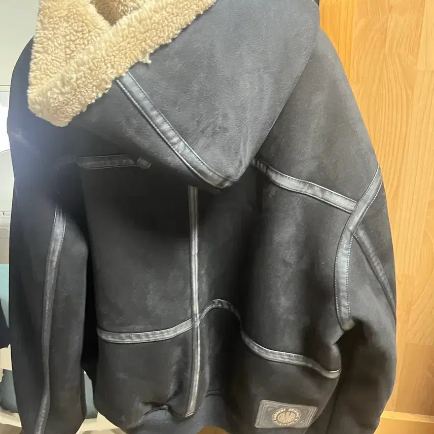 [BUNJANG] Zara Black Suede Mouton Jacket / 자라 블랙 스웨이드 무스탕 자켓