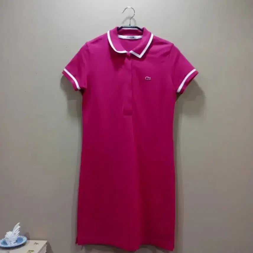 [BUNJANG] Lacoste Mini Dress Hot Pink / 라코스테(새것수준)