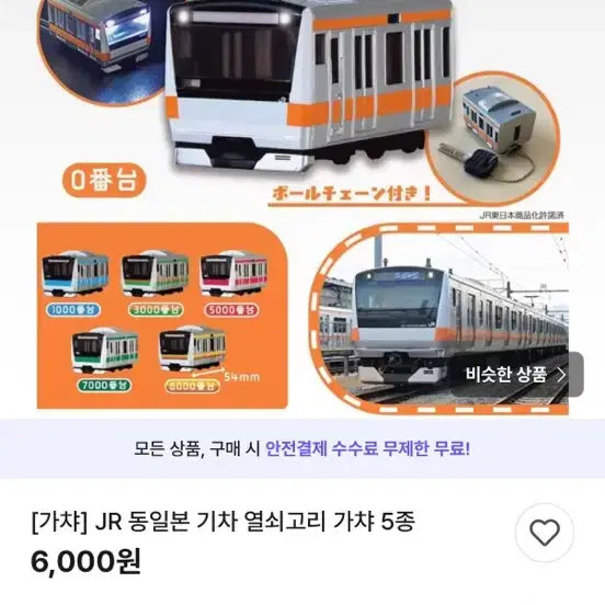 [BUNJANG] JR East Japan Railway Light Keychain Gacha Train / JR 동일본 전철 라이트 키링 가챠 기차 지하철 열차 미개봉 새상품