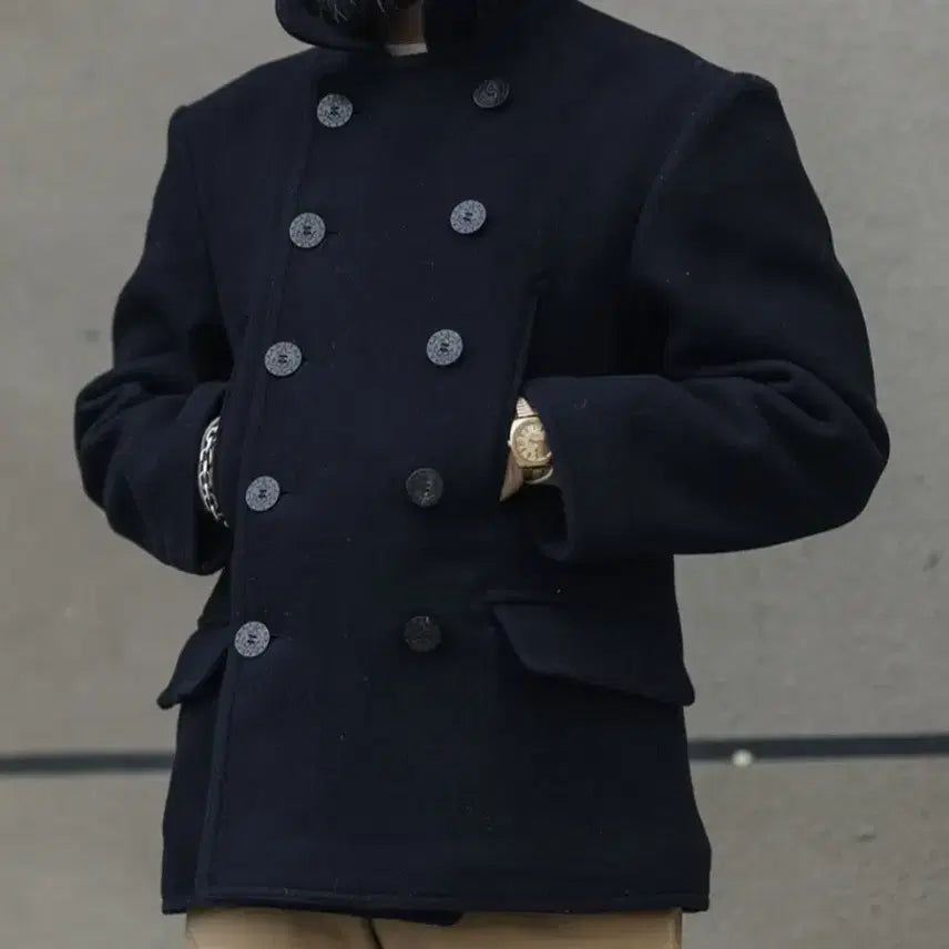 [BUNJANG] Bronson USN Navy Pea Coat / 브론슨 USN 네이비 피코트