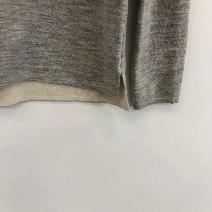 [BUNJANG] Lacoste Wool 100% Patch Logo Turtleneck Sweater / 라코스테 울 100% 폴라니트 여성 90 패치로고