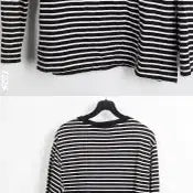 [BUNJANG] Vintage King M Striped Knit BK / A-99 후아유 M 단가라 스트 니트 BK 빈티지킹
