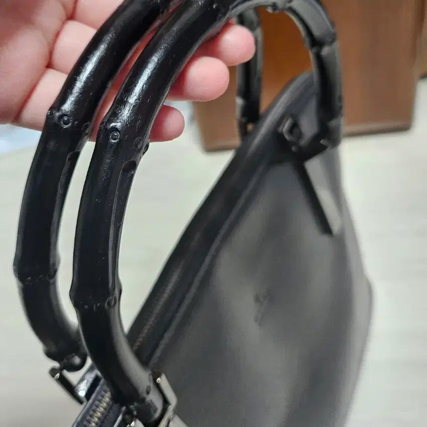 [BUNJANG] Gucci Bamboo Handle Tote Bag / 정품) 구찌 블랙 뱀부 핸들 토트백 판매합니다