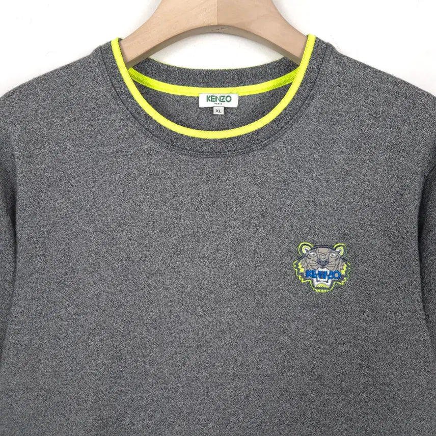 [BUNJANG] Kenzo Gray Tiger Patch Sweatshirt / [100-105] 겐조 그레이 타이거 패치 스웨트셔츠