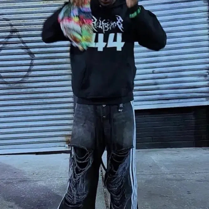 [BUNJANG] Yori Sports 5-Stripe Denim Pants / Yori sports 5-stripe denim