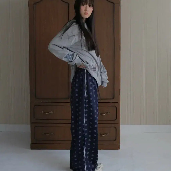 [BUNJANG] Varnishment Dot Bending Pants / 바니쉬먼트 도트 밴딩 팬츠