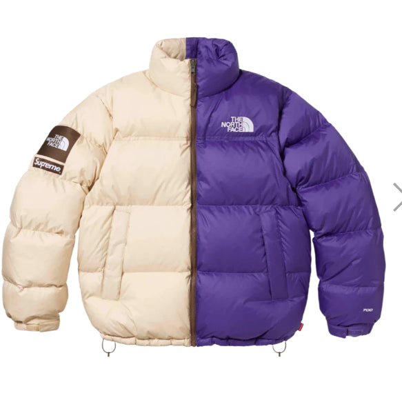 [BUNJANG] Supreme x The North Face Split Nuptse Jacket Tan / 슈프림 x 노스페이스 스플릿 눕시 자켓 탄 - 24SS S사이즈