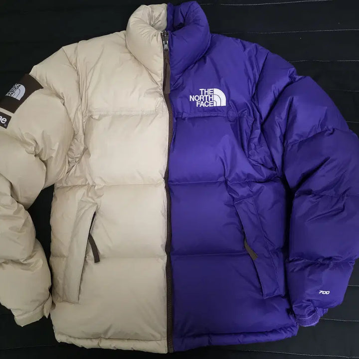 [BUNJANG] Supreme x The North Face Split Nuptse Jacket Tan / 슈프림 x 노스페이스 스플릿 눕시 자켓 탄 - 24SS S사이즈