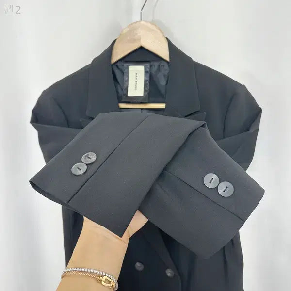 [BUNJANG] Max Studio Women's Black Spring/Autumn Jacket / 맥스스튜디오 여자 검정 춘추 자켓 구88