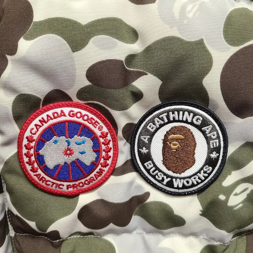 [BUNJANG] Canada Goose x BAPE Grey Freestyle Camo Vest 2XL / [2XL] 캐나다구스 x 베이프 그레이 프리스타일 카모 베스트 조끼