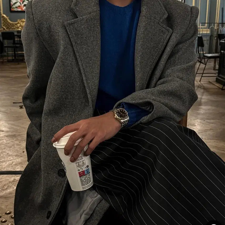 [BUNJANG] H4our Gray Single Mac Coat / 에이치포어스 그레이 싱글 맥 코트 싸게팝니다