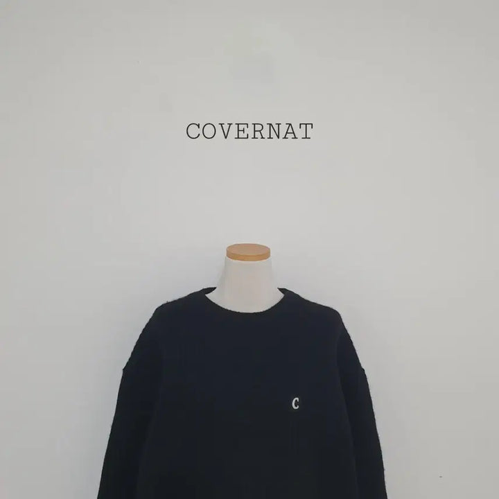 [BUNJANG] Covernat C Logo Black Knit Sweater / 세일)No.26021309 커버낫 C 로고 블랙 니트