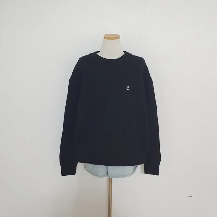 [BUNJANG] Covernat C Logo Black Knit Sweater / 세일)No.26021309 커버낫 C 로고 블랙 니트