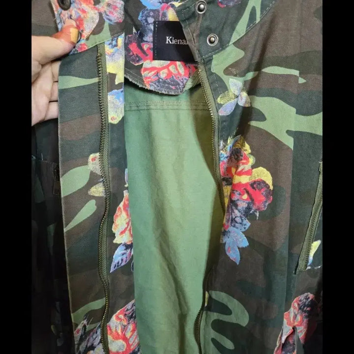 [BUNJANG] Camouflage Flower Print Field Jacket / 카모 플라워 프린팅 야상 자켓