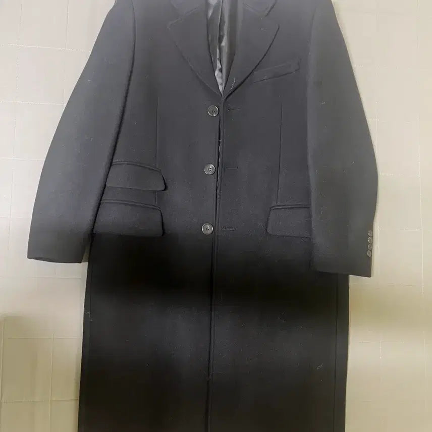 [BUNJANG] TNGT Black Cashmere 3-Button Tailored Coat 100 / tngt /블랙 대디핏 캐시미어 3버튼 테일러드 코트/100