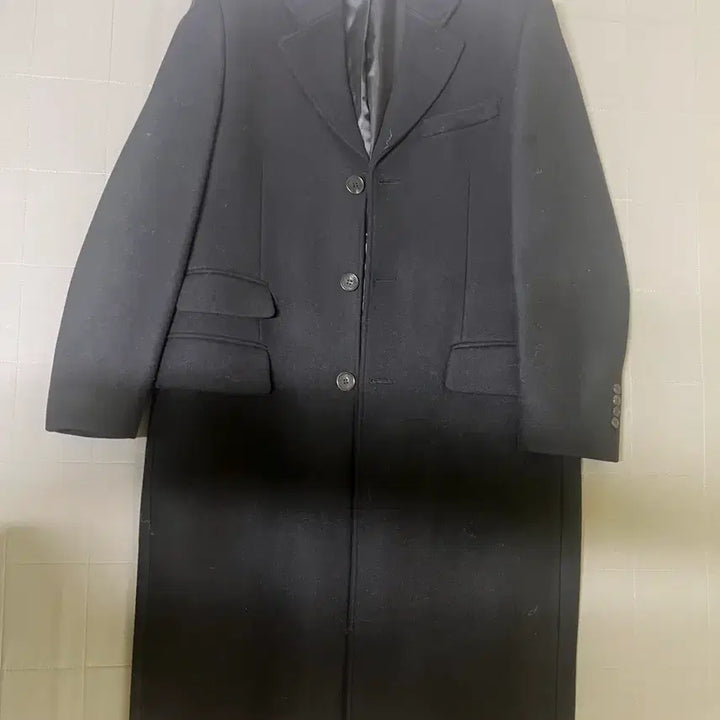 [BUNJANG] TNGT Black Cashmere 3-Button Tailored Coat 100 / tngt /블랙 대디핏 캐시미어 3버튼 테일러드 코트/100
