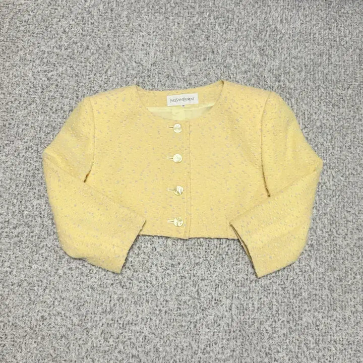 [BUNJANG] Vintage Yves Saint Laurent Tweed Crop Jacket / 빈티지 입생로랑 크롭 트위드 자켓