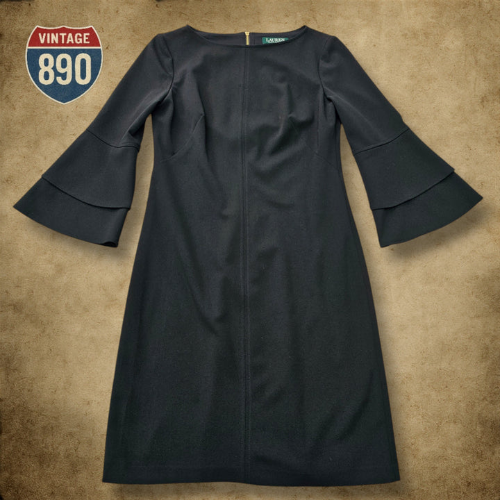 [BUNJANG] Ralph Lauren Bell Sleeve Crepe Dress / [2] Ralph Lauren 랄프로렌 벨 슬리브 크레이프 원피스