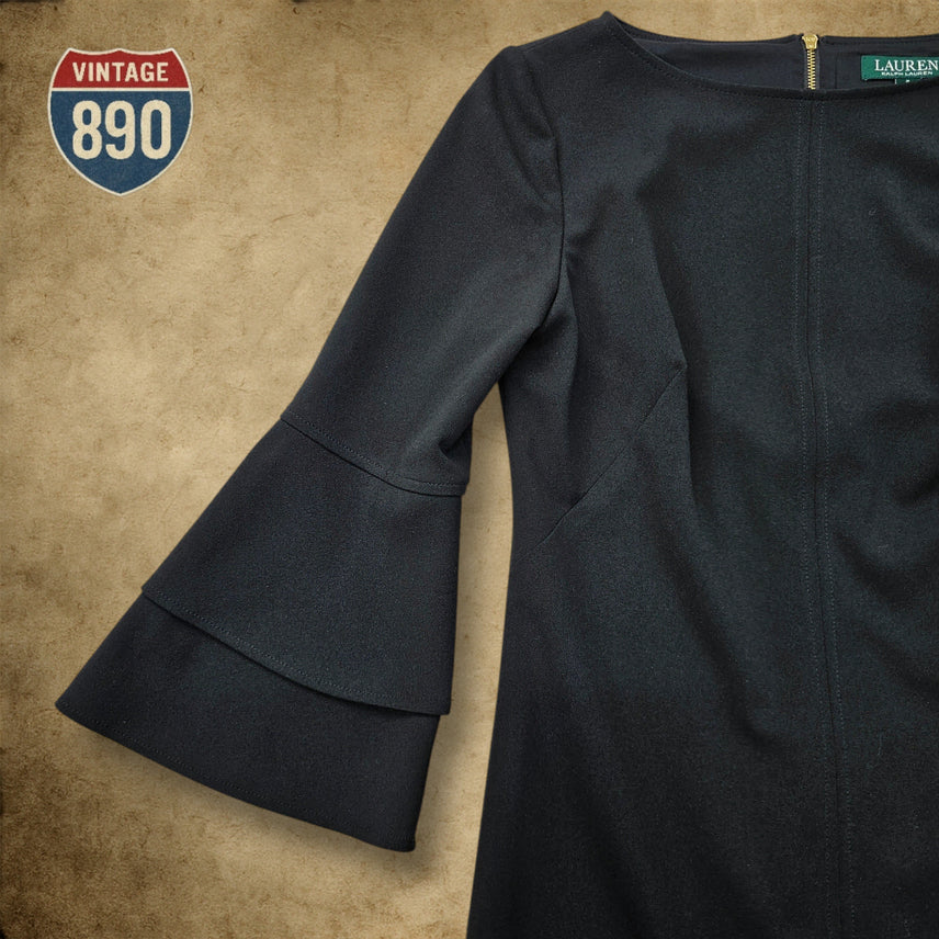 [BUNJANG] Ralph Lauren Bell Sleeve Crepe Dress / [2] Ralph Lauren 랄프로렌 벨 슬리브 크레이프 원피스