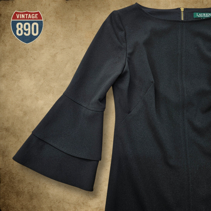 [BUNJANG] Ralph Lauren Bell Sleeve Crepe Dress / [2] Ralph Lauren 랄프로렌 벨 슬리브 크레이프 원피스