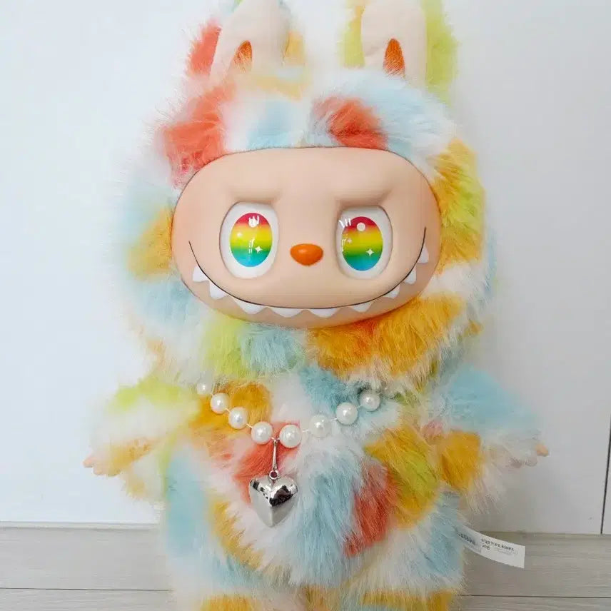 [BUNJANG] Rainbow Labubu Large Plush Doll / 레인보우 라부부 대형인형 새상품