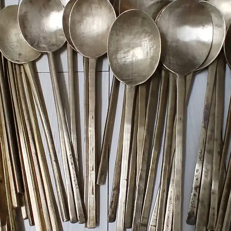 [BUNJANG] Antique Brass Spoon and Chopstick Set / 유기그릇옛날방짜놋수저