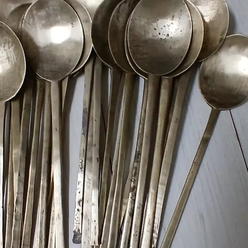 [BUNJANG] Antique Brass Spoon and Chopstick Set / 유기그릇옛날방짜놋수저