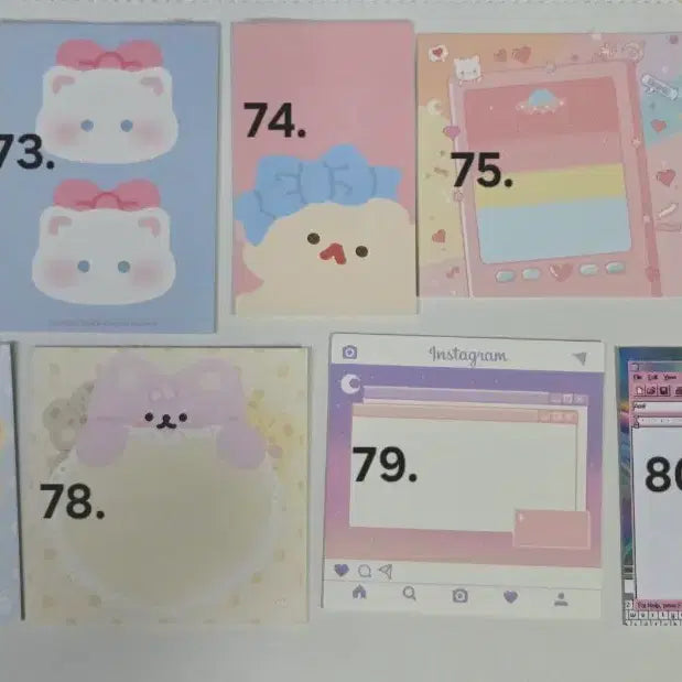 [BUNJANG] Assorted Memo Pads / 떡메모지 판매 소분띵(핑루 비터폼폼 도리 포포 모루 레로카 등)
