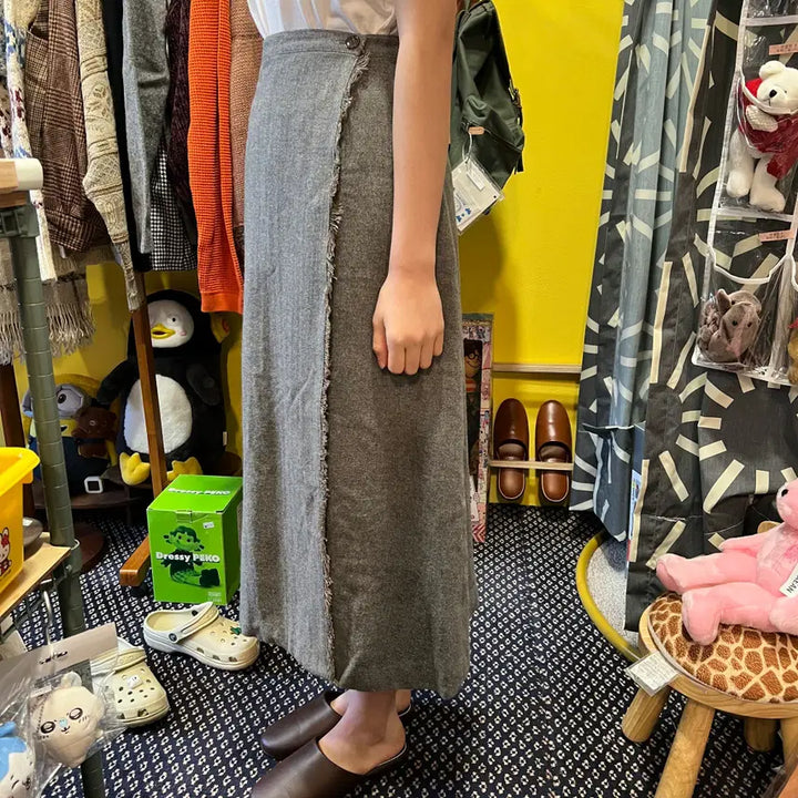 [SOLD OUT] [Japanese Vintage] 울 랩 롱스커트