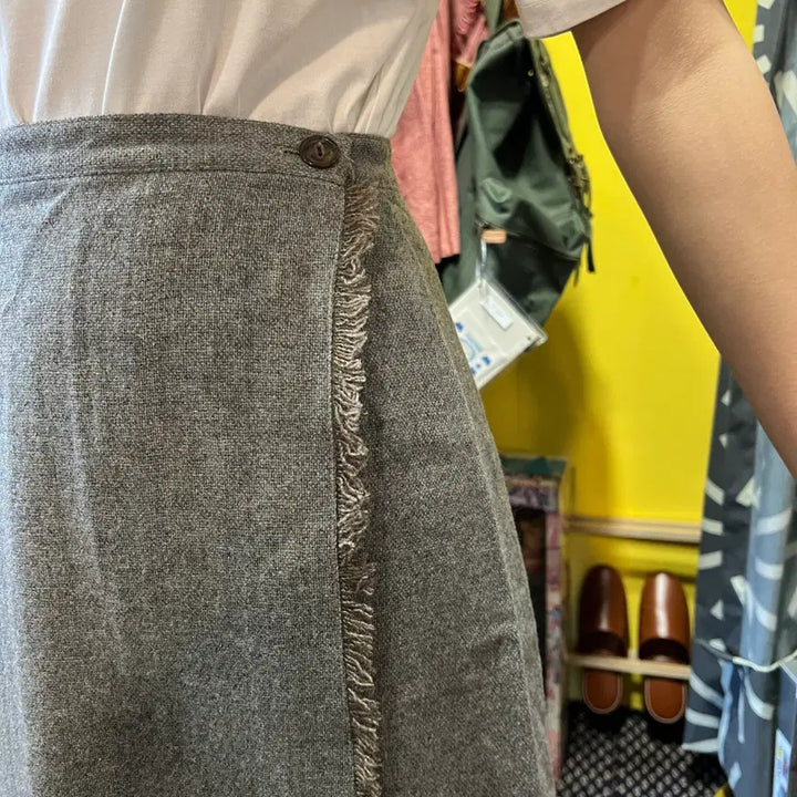 [SOLD OUT] [Japanese Vintage] 울 랩 롱스커트