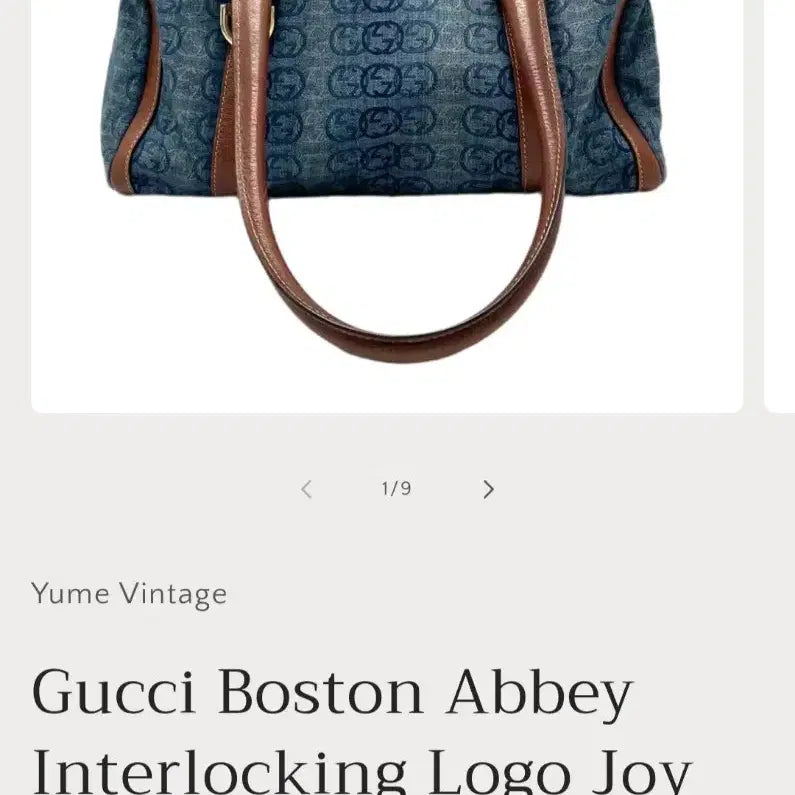 [BUNJANG] Gucci Vintage Denim Boston Bag / [정품/감정서O] 구찌 빈티지 블루 데님 보스턴백