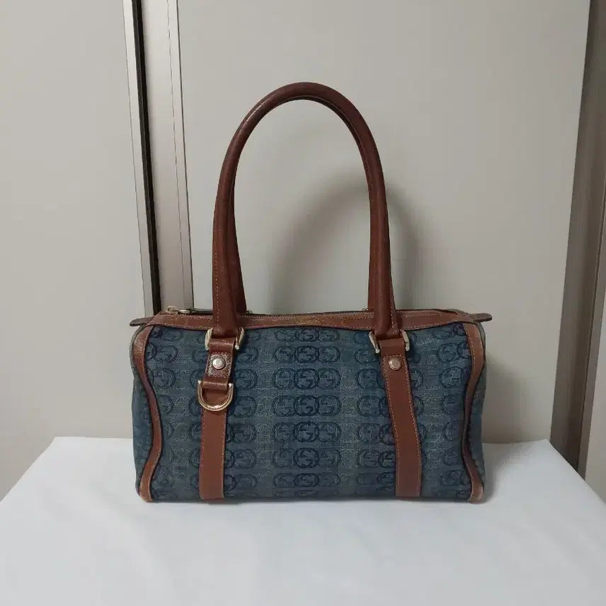 [BUNJANG] Gucci Vintage Denim Boston Bag / [정품/감정서O] 구찌 빈티지 블루 데님 보스턴백