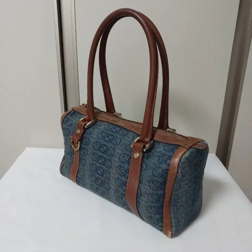 [BUNJANG] Gucci Vintage Denim Boston Bag / [정품/감정서O] 구찌 빈티지 블루 데님 보스턴백